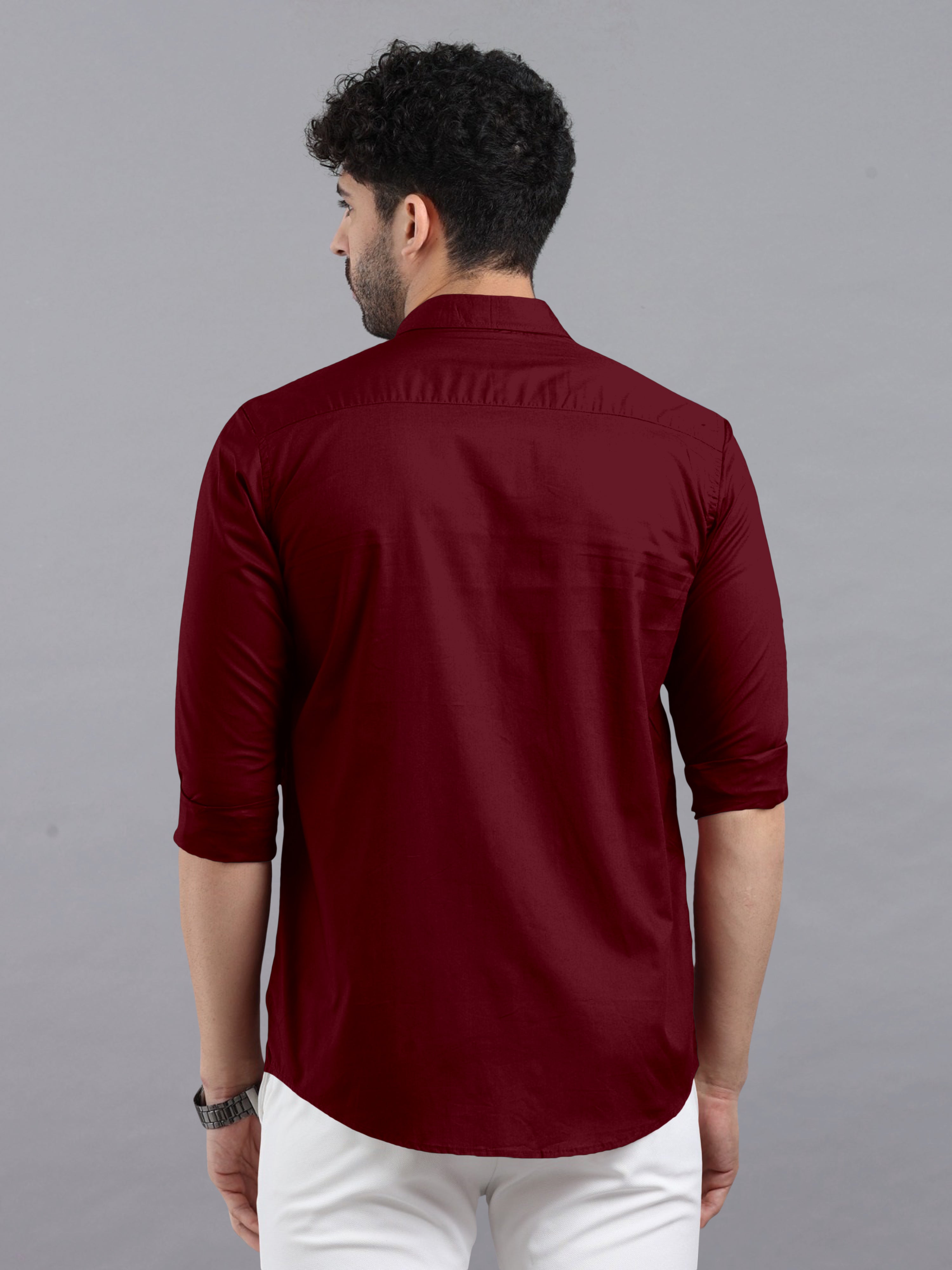 THE CLASSIC WINE PLAIN COTTON SHIRT