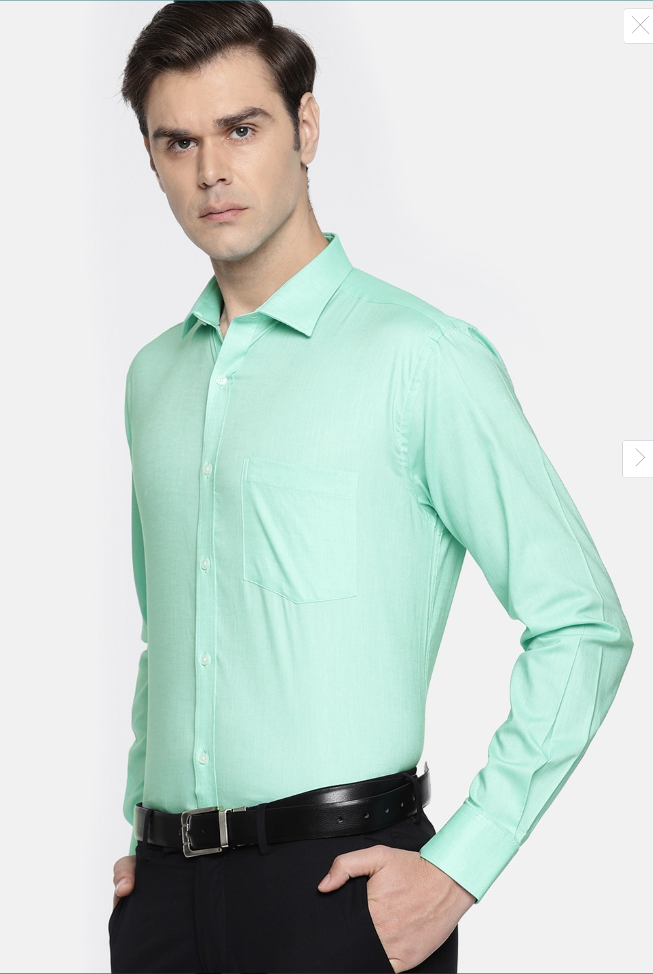 Glacier Blue Plain Premium Cotton Shirt