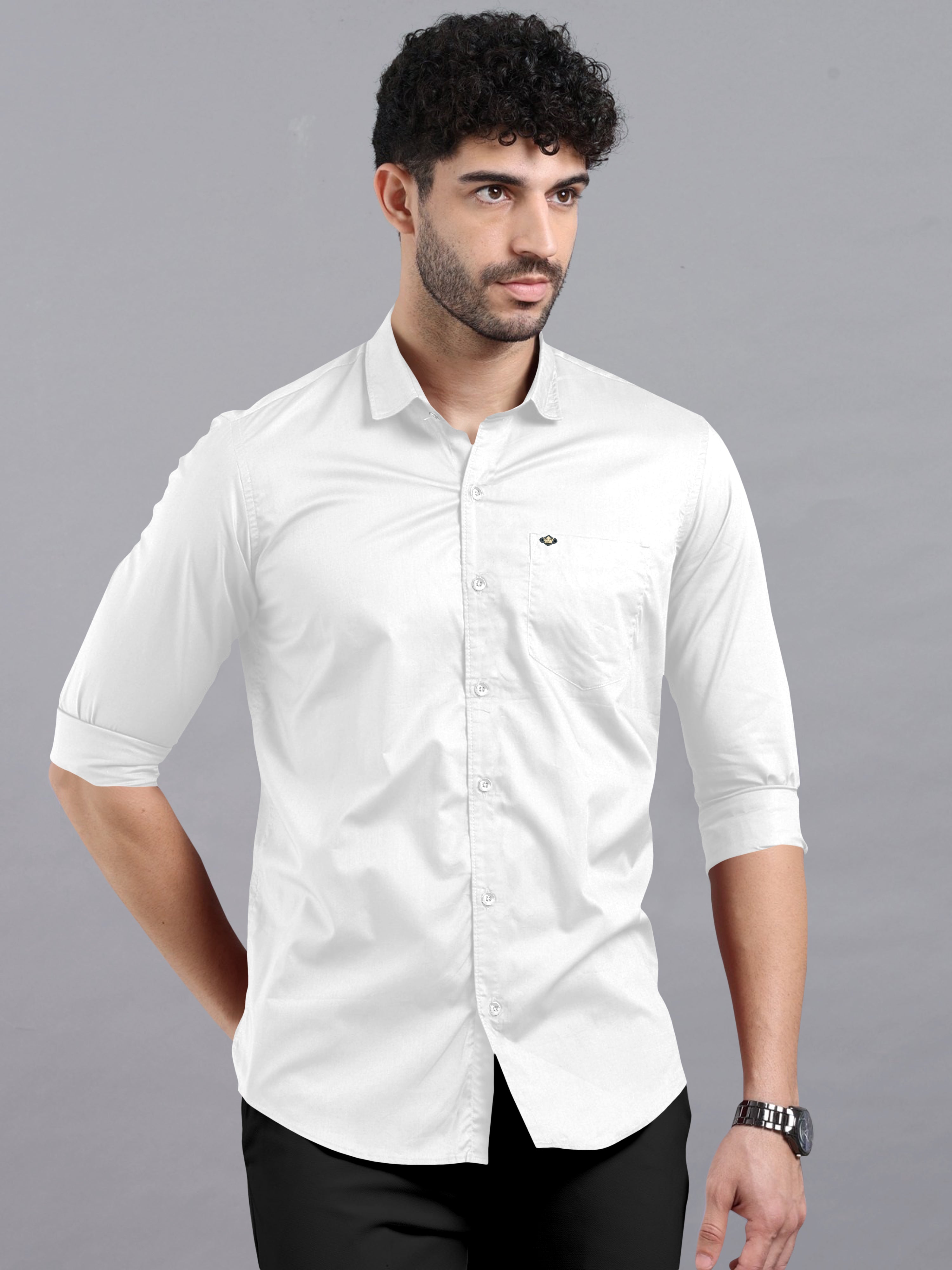 THE CLASSIC WHITE PLAIN COTTON SHIRT