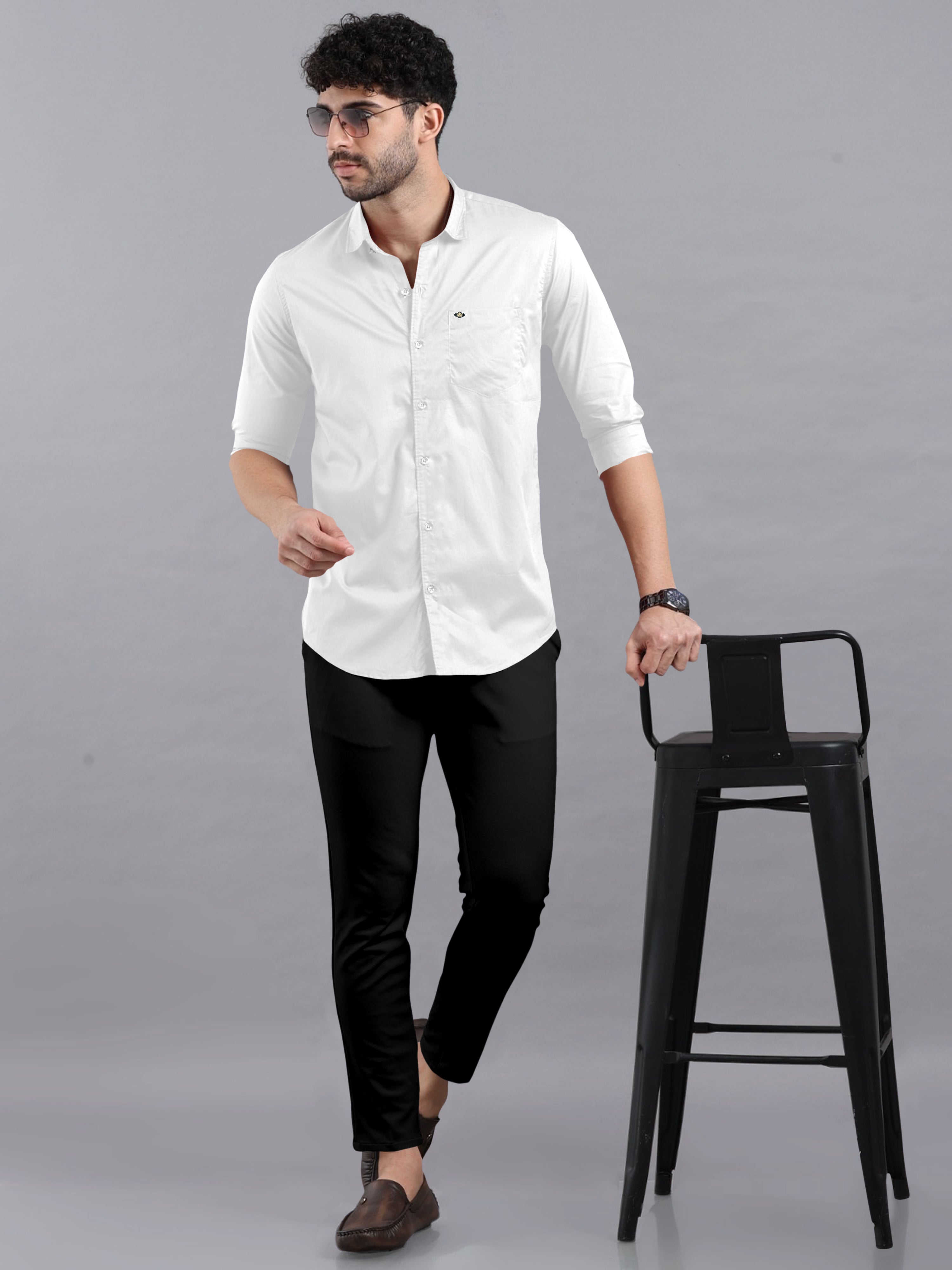 THE CLASSIC WHITE PLAIN COTTON SHIRT