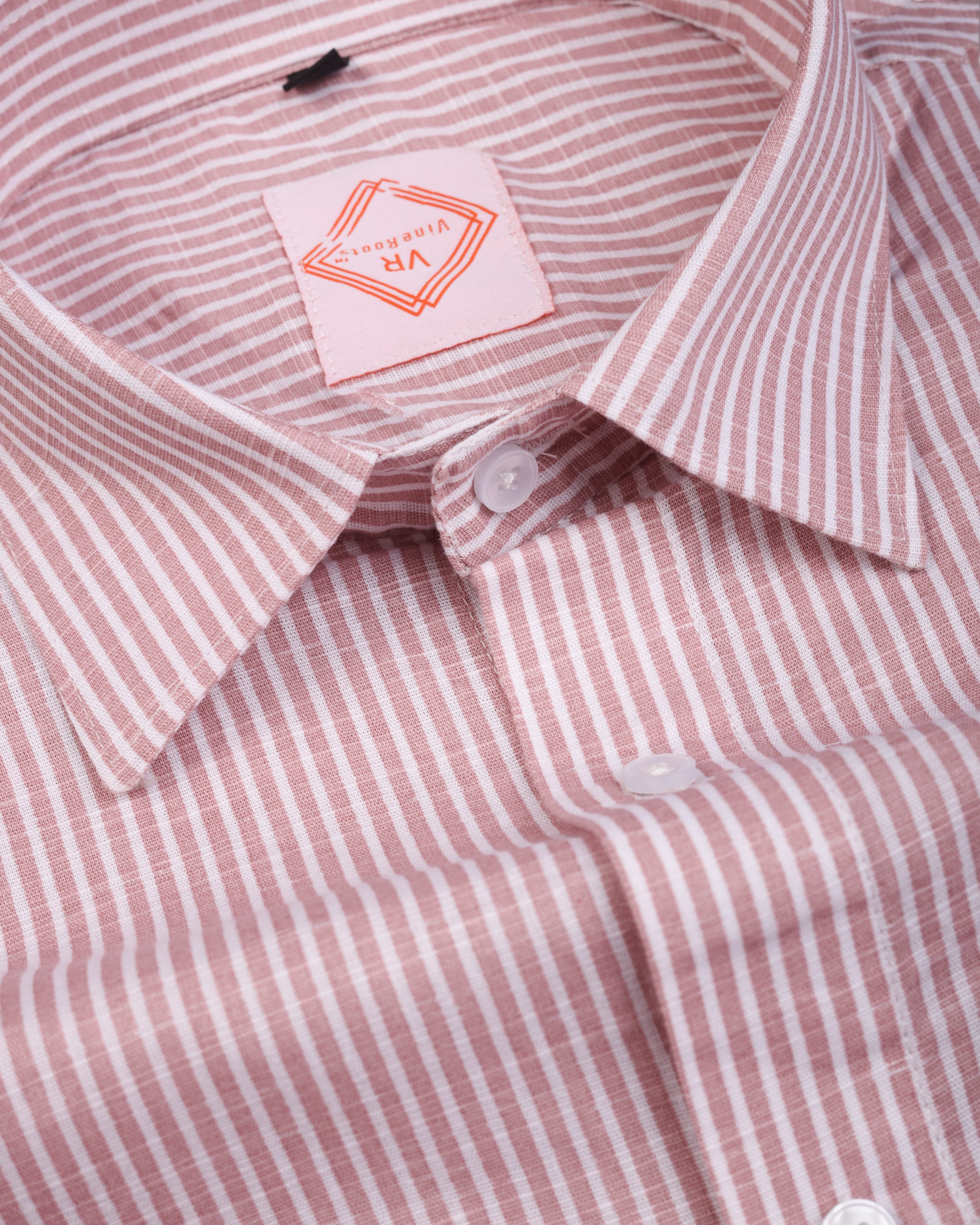 Brink Striped Half Sleeves Premium Linen Shirt