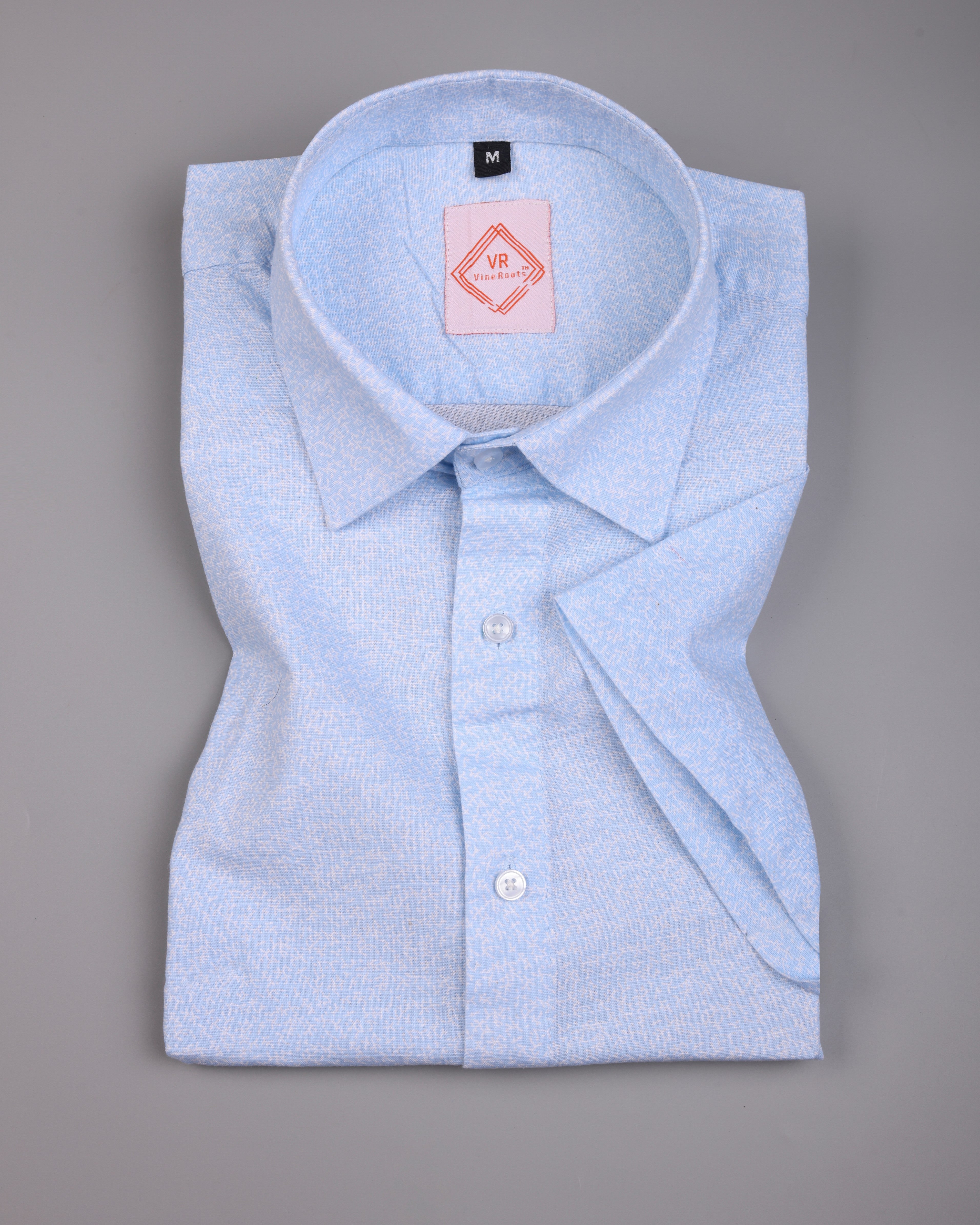 White Carolina Printed Premium Linen Shirt