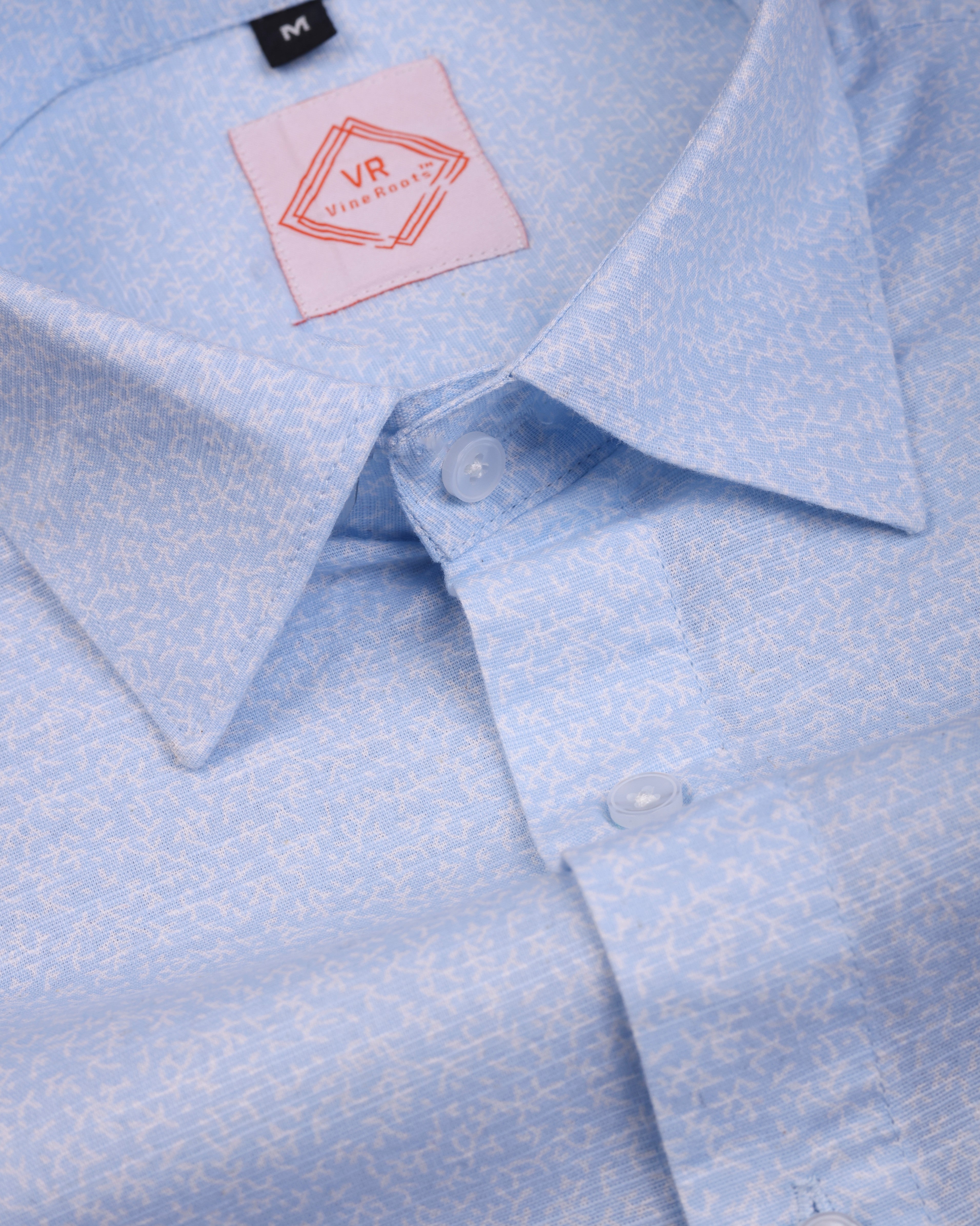 White Carolina Printed Premium Linen Shirt