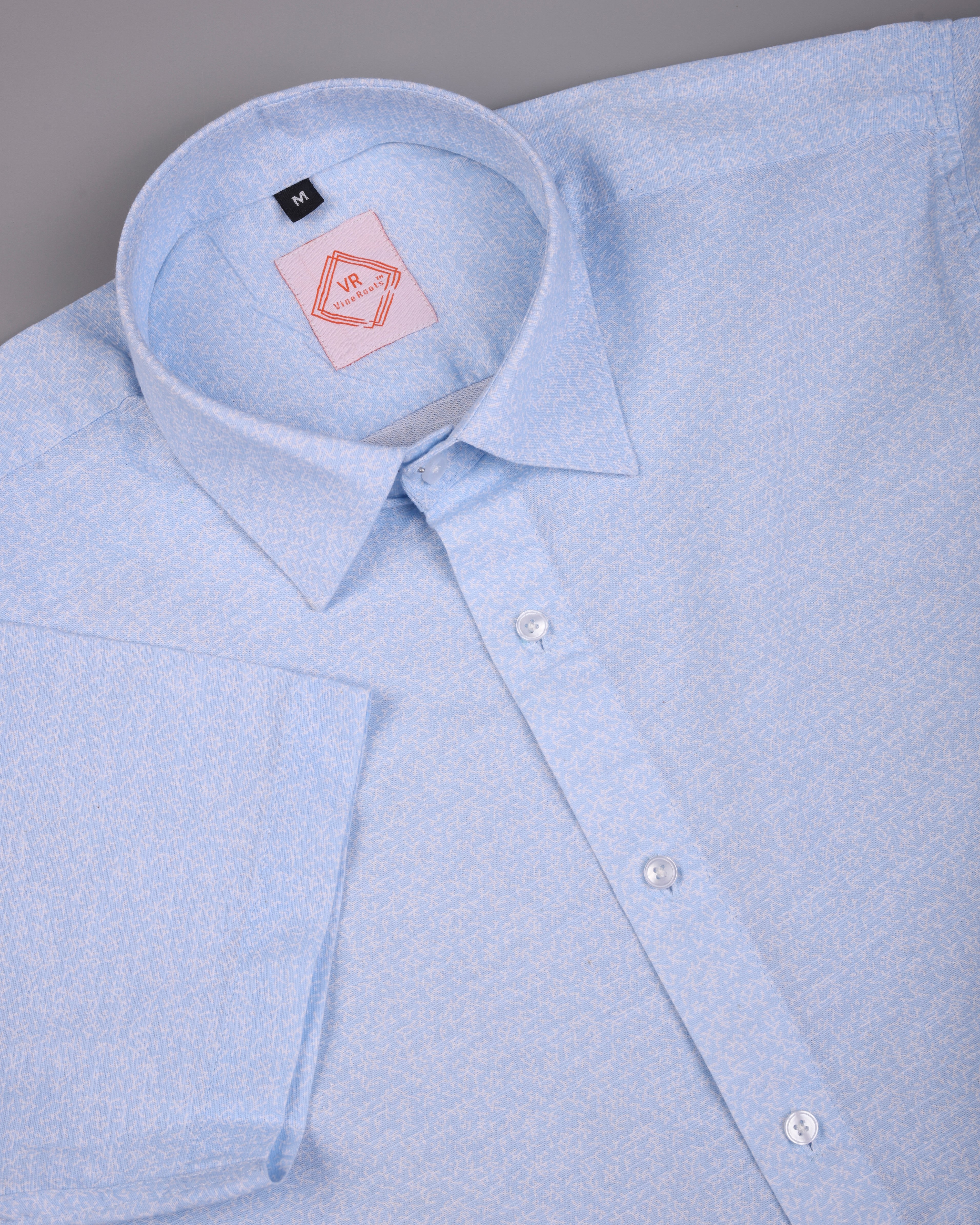 White Carolina Printed Premium Linen Shirt