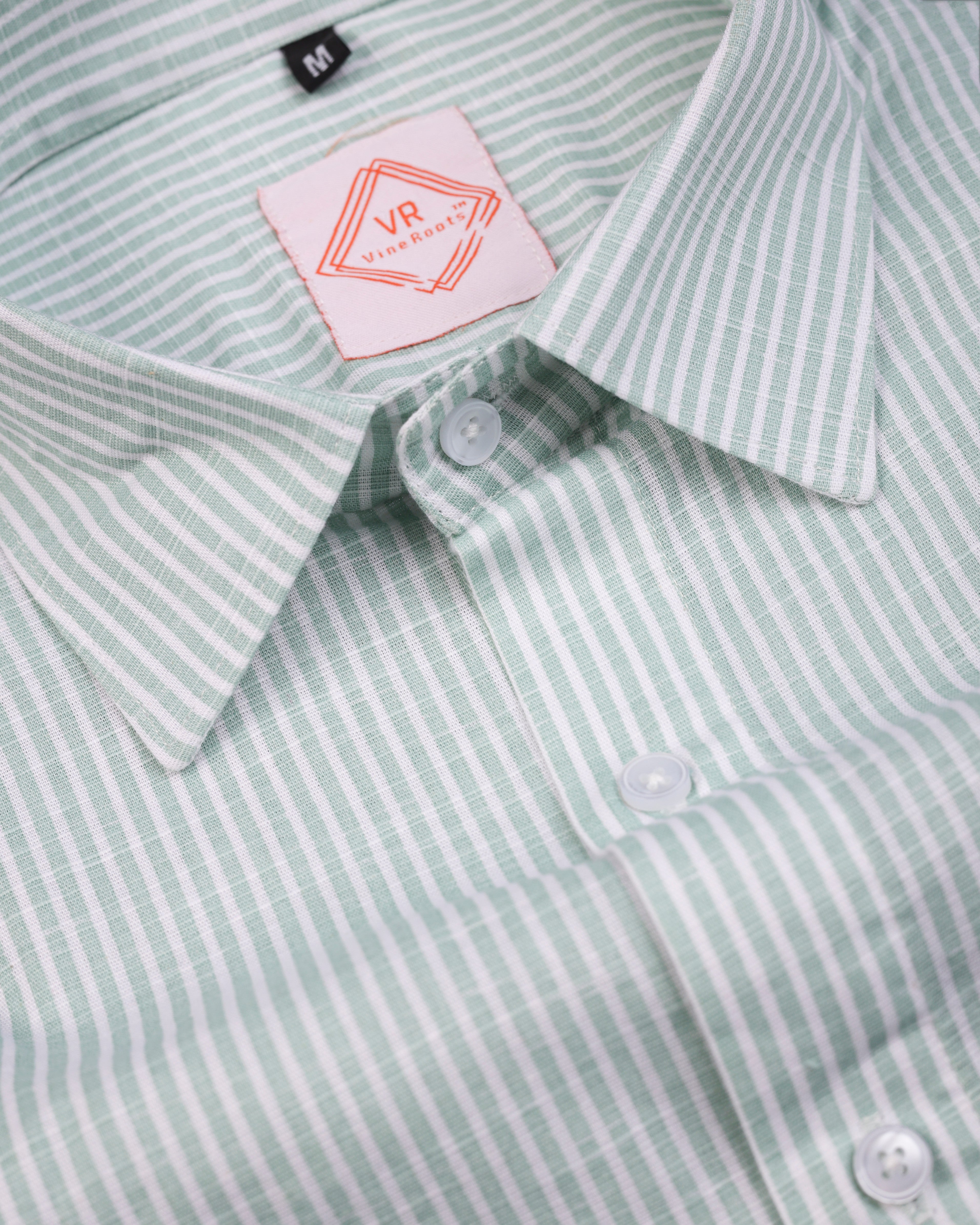 Teal Striped Premium Linen Shirt