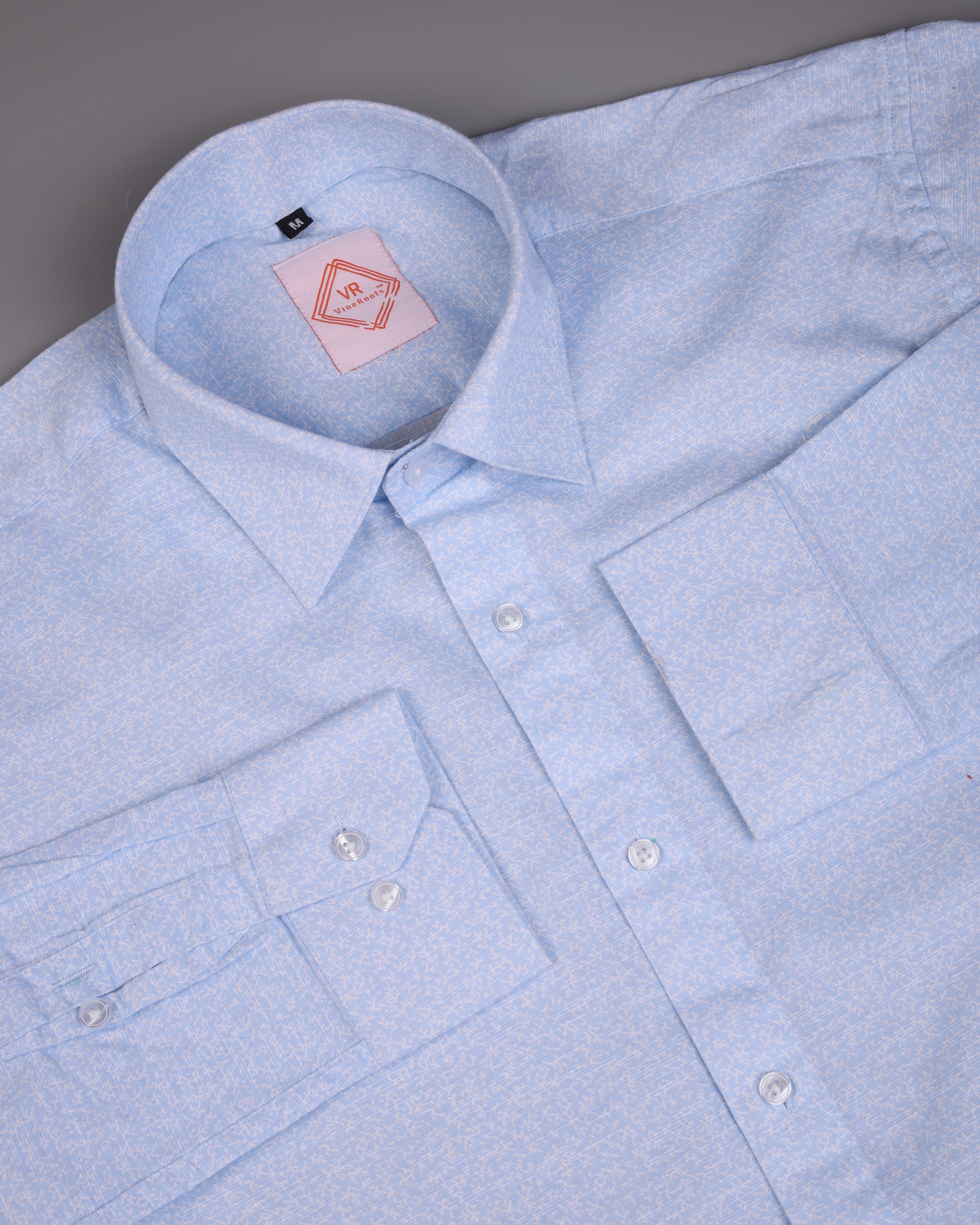 White Carolina Printed Premium Linen Shirt