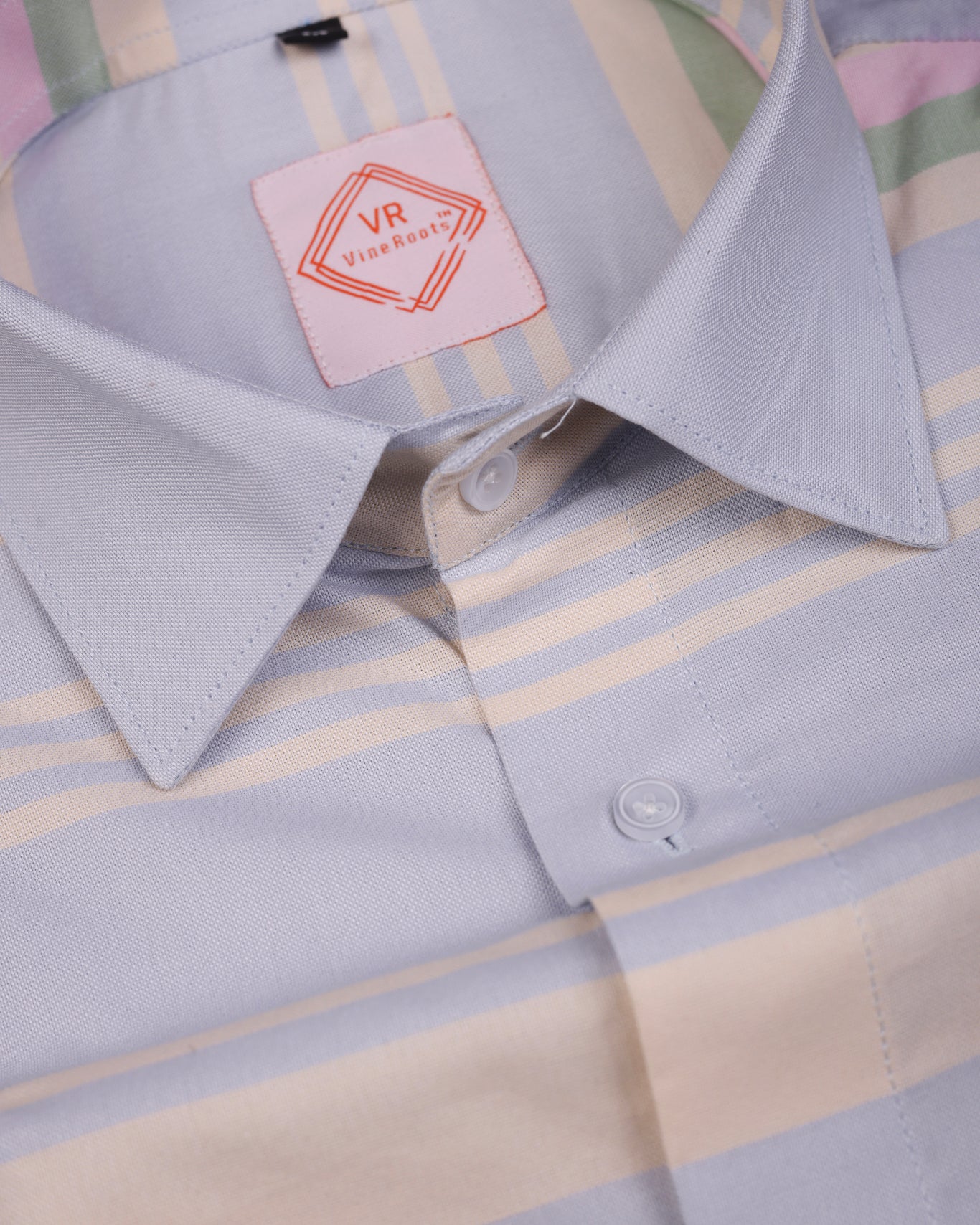 Periwinkle Striped Cotton Shirt