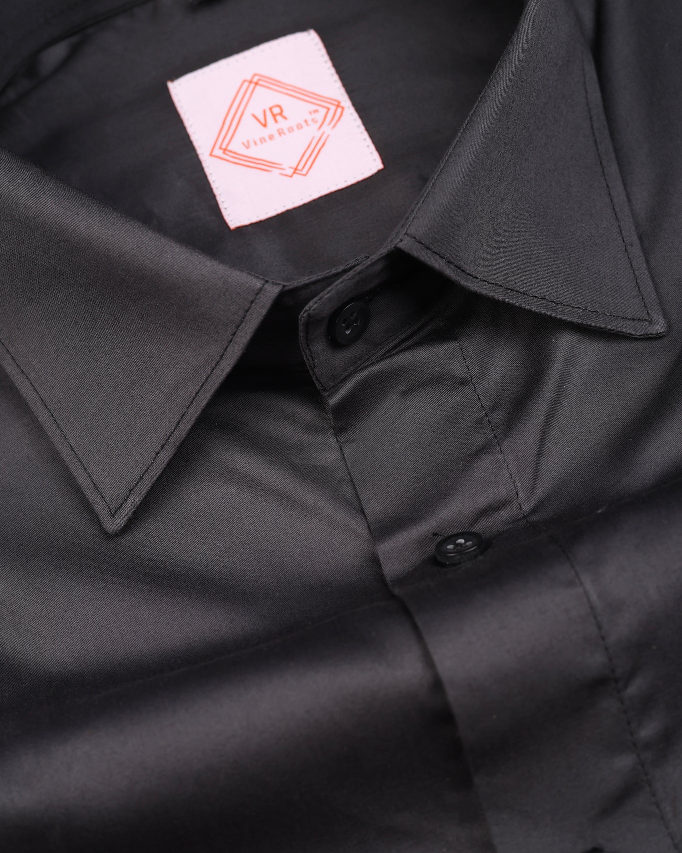 Solid Black Premium Cotton Shirt