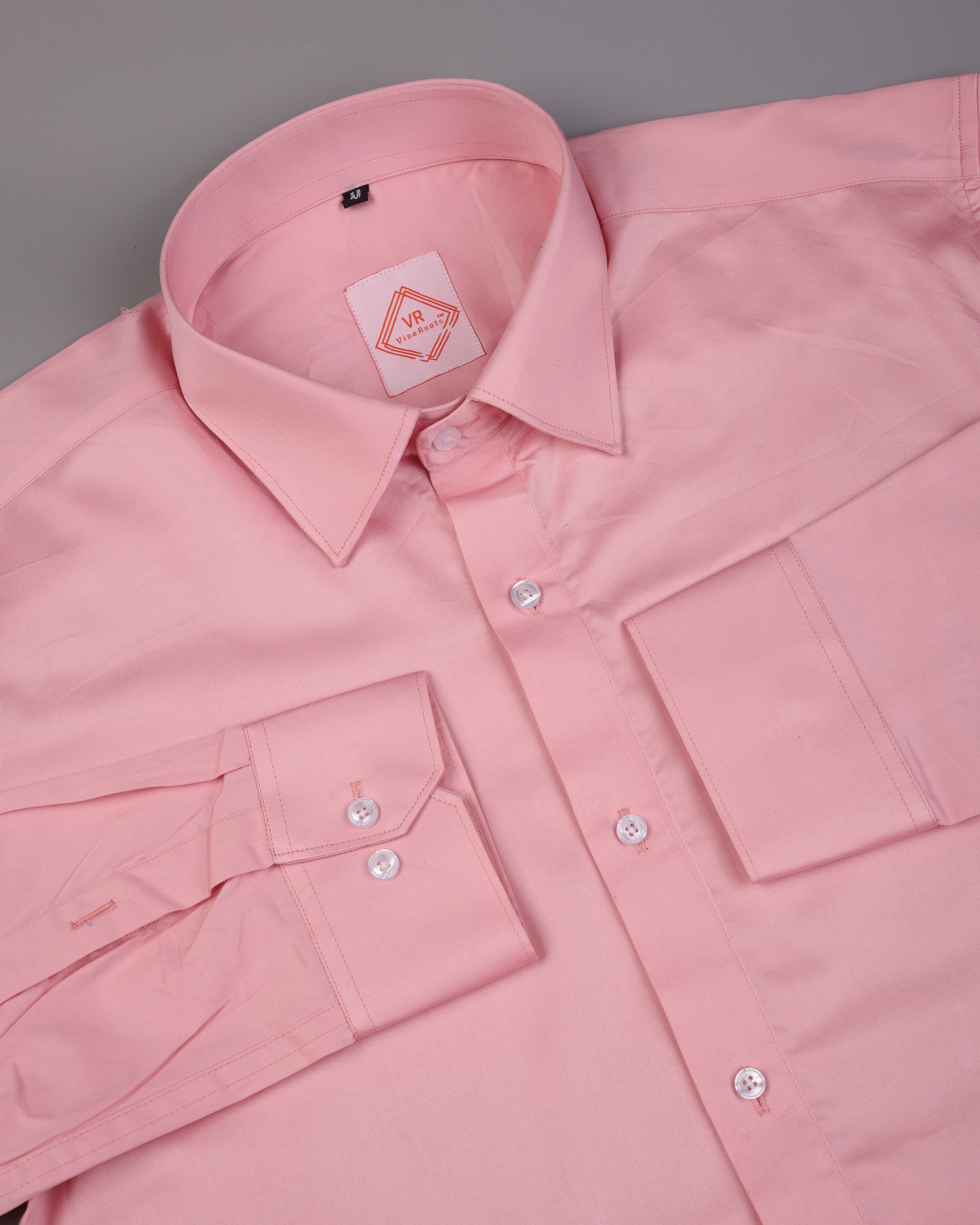 Bubblegum Plain Premium Cotton Shirt