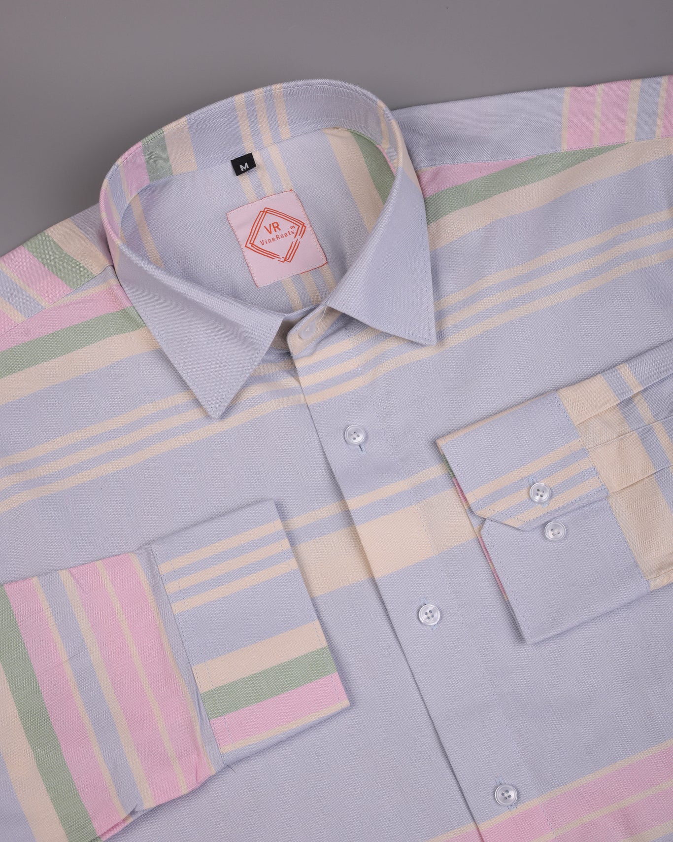 Periwinkle Striped Cotton Shirt