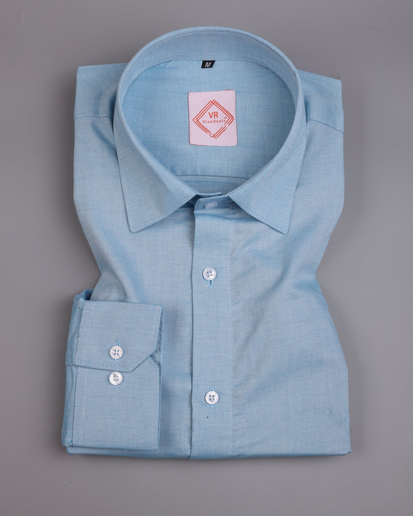 Pacific Blue Plain Premium Cotton Shirt