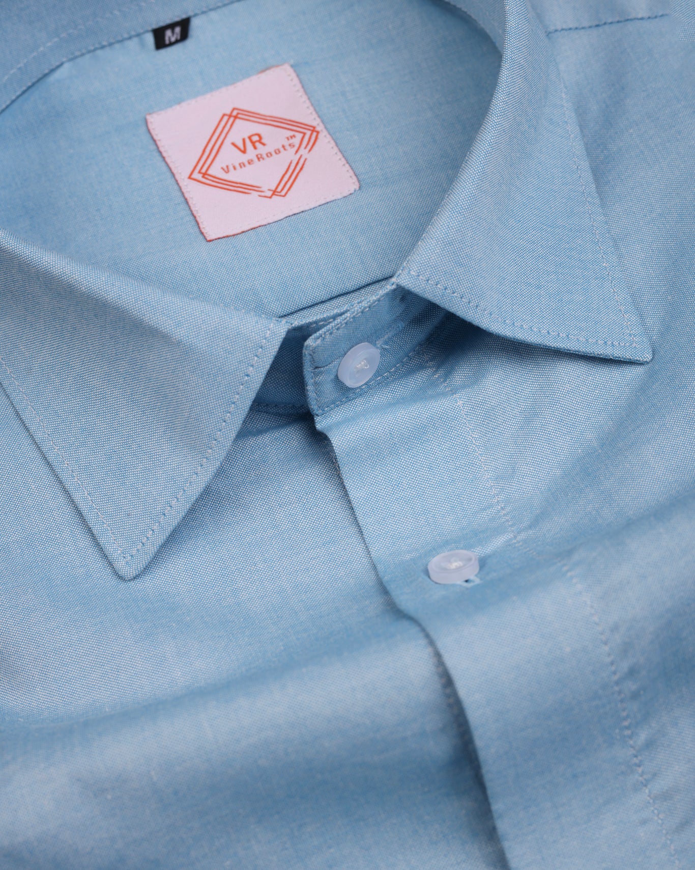 Pacific Blue Plain Premium Cotton Shirt