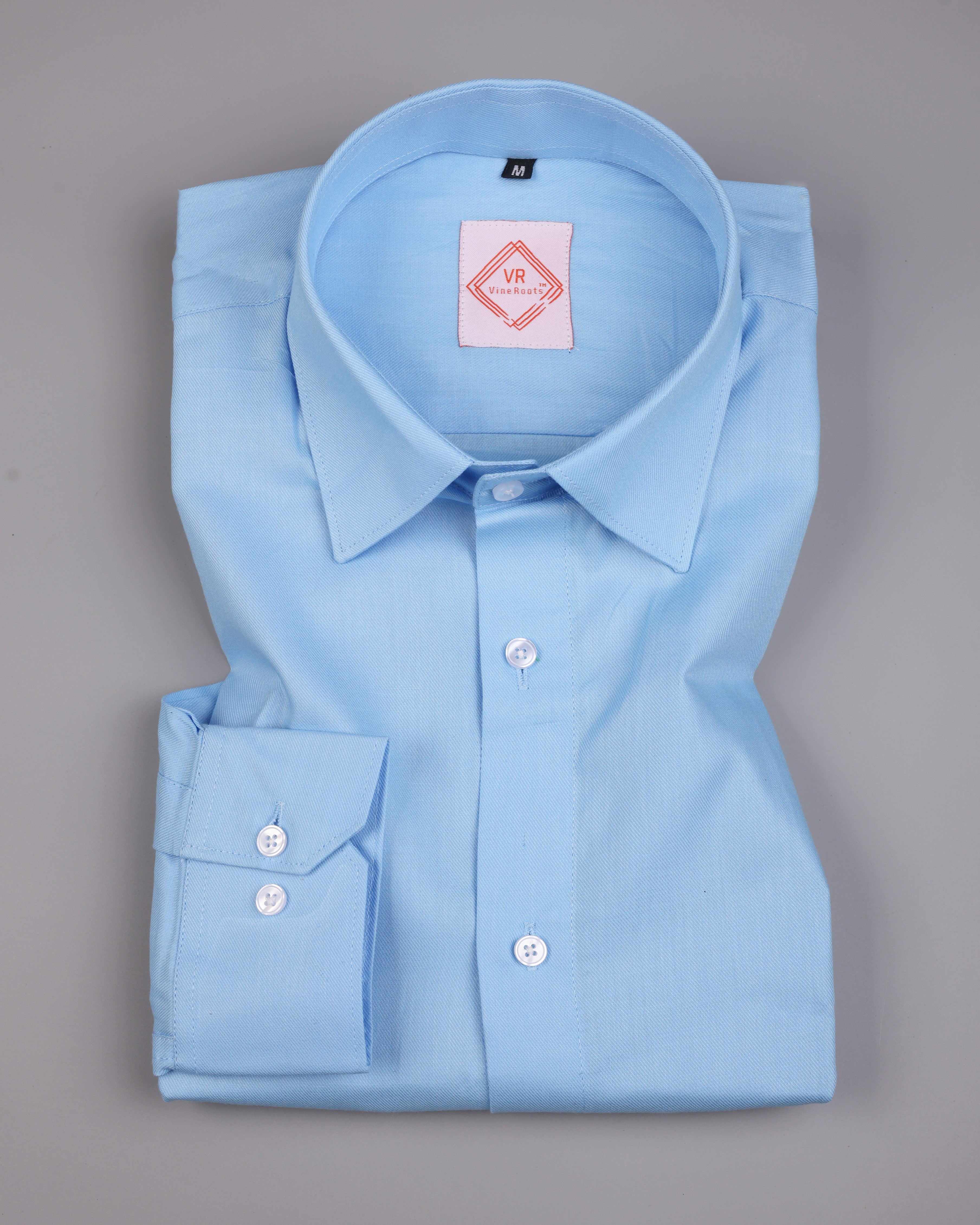 Arctic blue Plain Premium Cotton Shirt