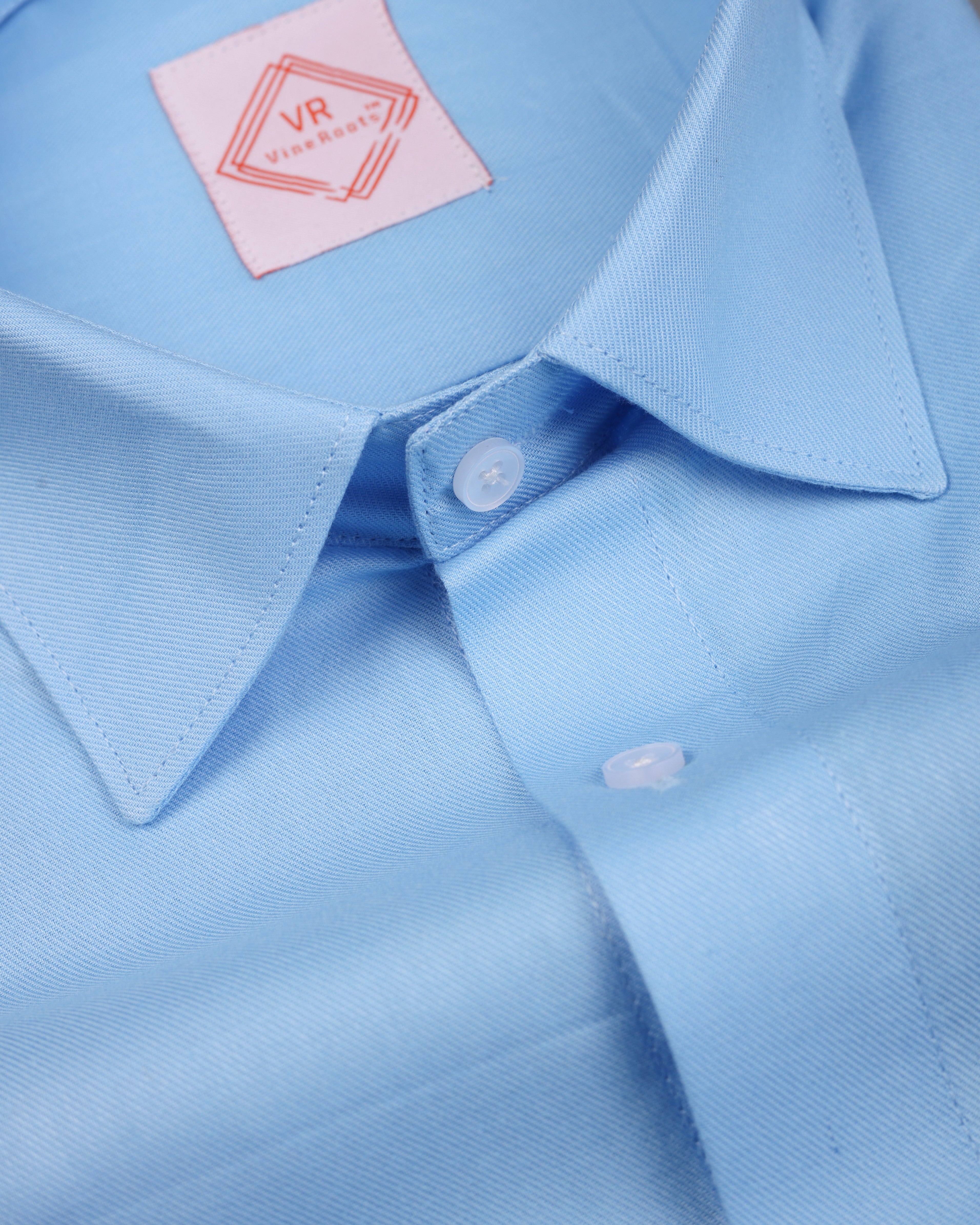 Arctic blue Plain Premium Cotton Shirt