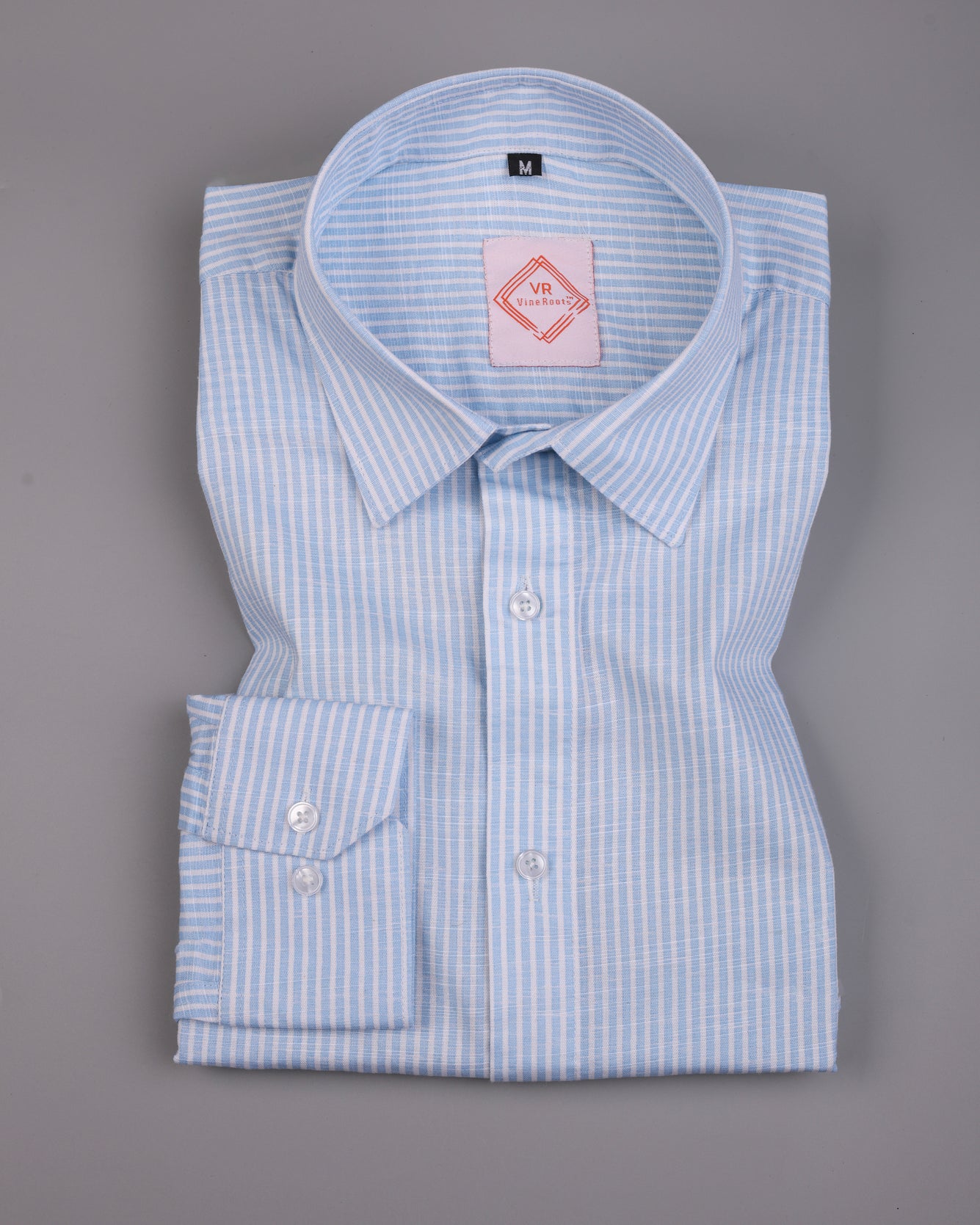 Blue-White Striped Premium Linen Shirt