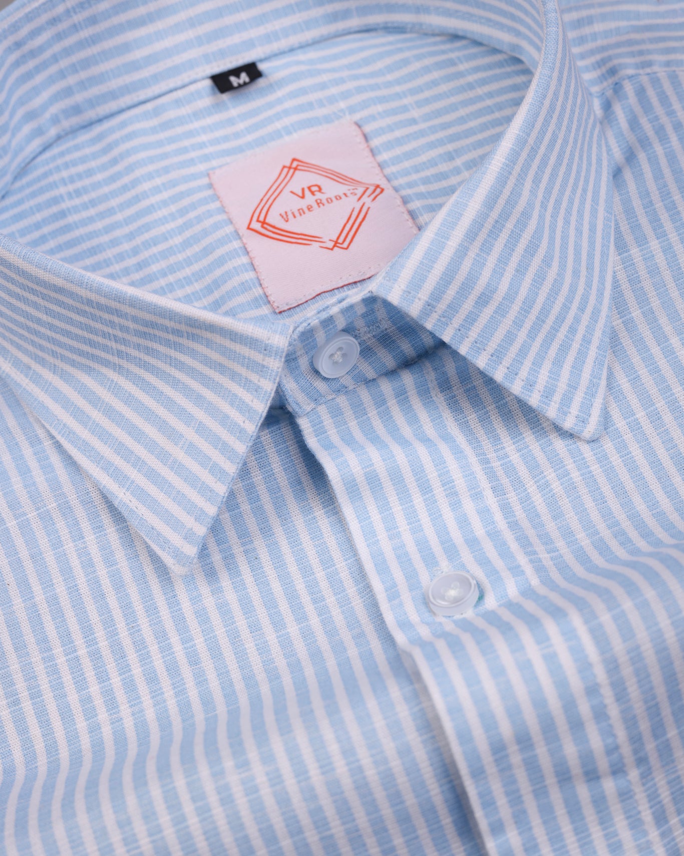 Blue-White Striped Premium Linen Shirt