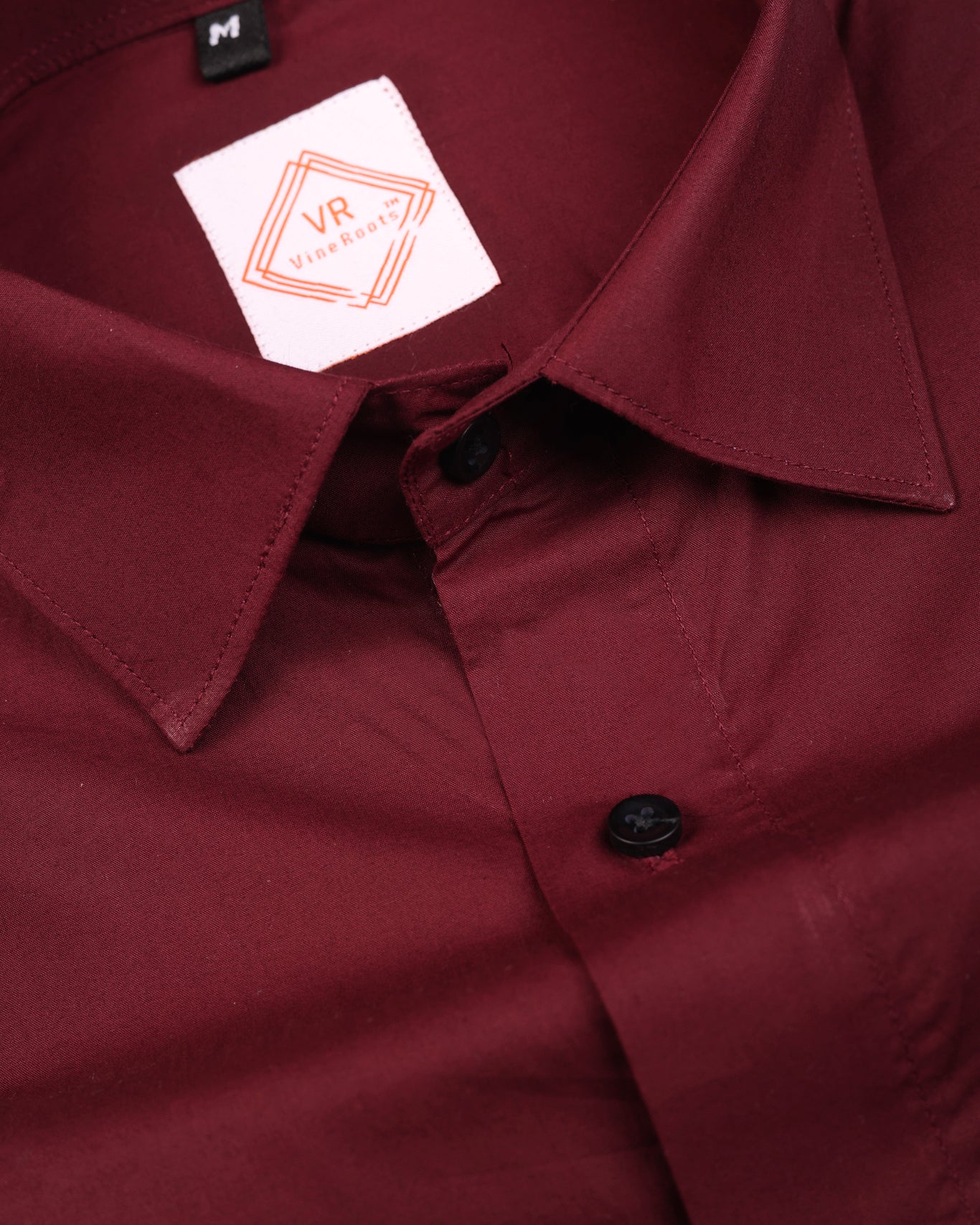 Royal Wine Plain Premium Cotton Shirt