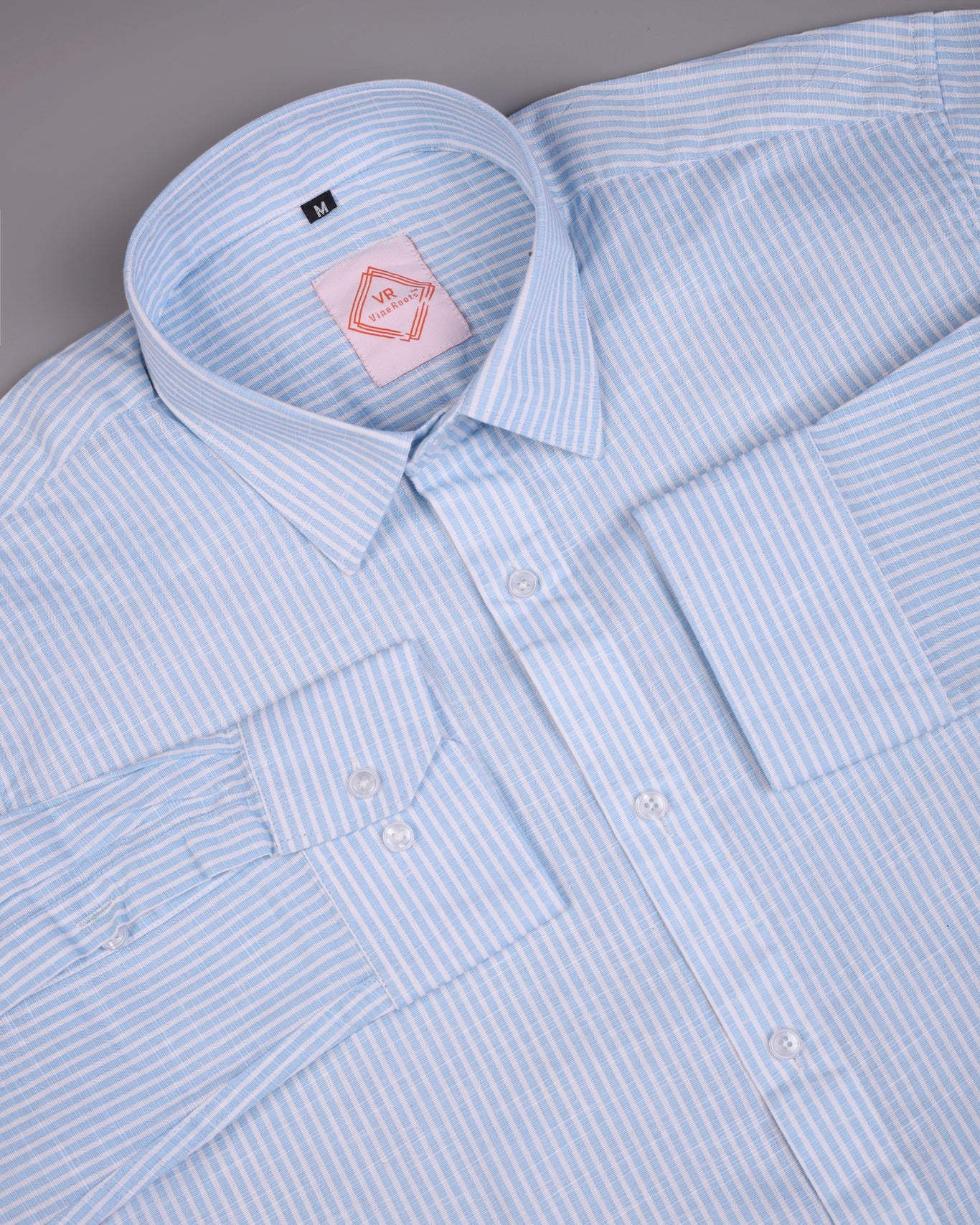 Blue-White Striped Premium Linen Shirt