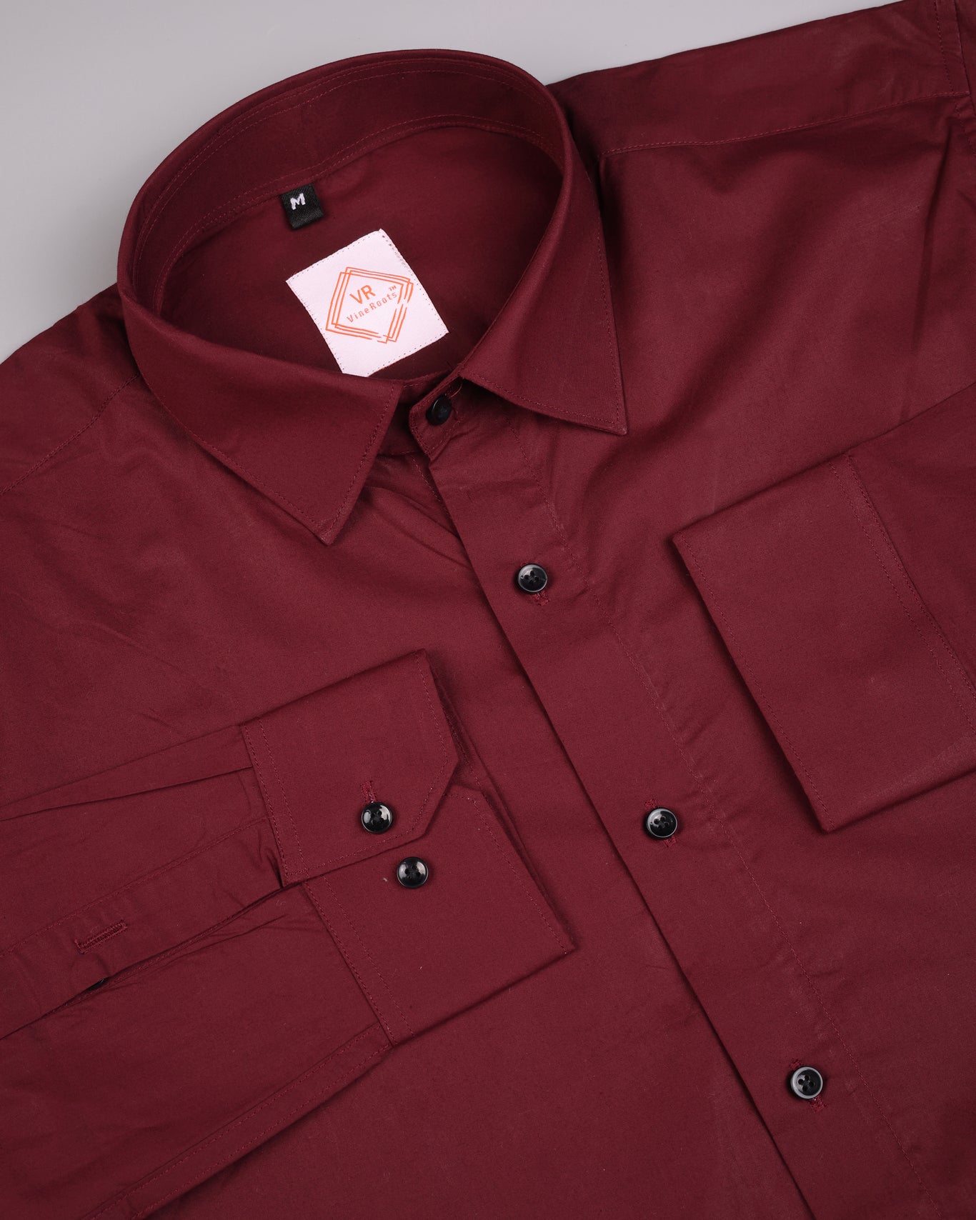 Royal Wine Plain Premium Cotton Shirt